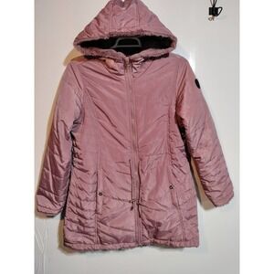 Madden Girl Pink Hooded Winter Coat Woman's Large